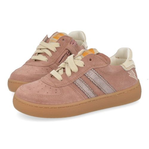 Ocra sneakers roze Meisjes (sneakers roze suède - 126) - Junior Steps