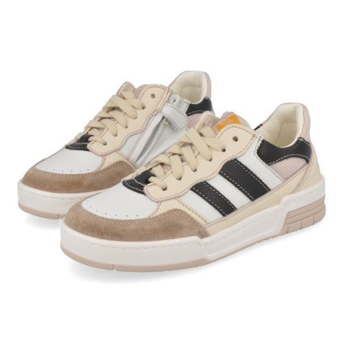 Ocra sneakers wit  (sneakers wit leder - D910) - Junior Steps