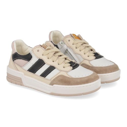 Ocra sneakers wit  (sneakers wit leder - D910) - Junior Steps