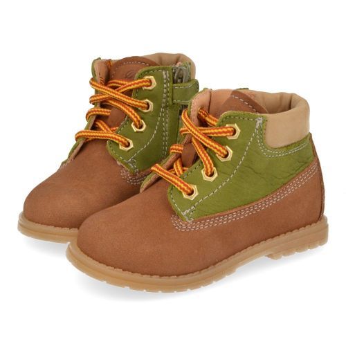 Ocra veterboot bruin  (veterboots bruin kaki nubuck - 664) - Junior Steps