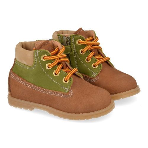 Ocra veterboot bruin  (veterboots bruin kaki nubuck - 664) - Junior Steps