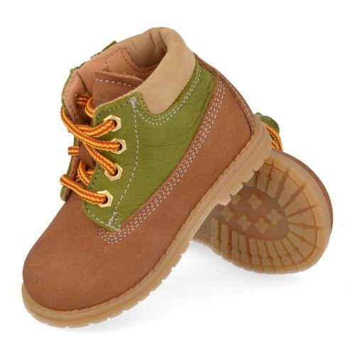 Ocra veterboot bruin  (veterboots bruin kaki nubuck - 664) - Junior Steps