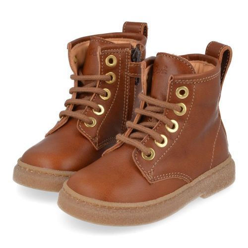 Ocra veterboot cognac  (veterboots cognac leder - 891) - Junior Steps