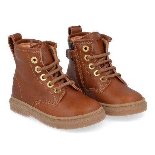 Ocra veterboot cognac  (veterboots cognac leder - 891) - Junior Steps