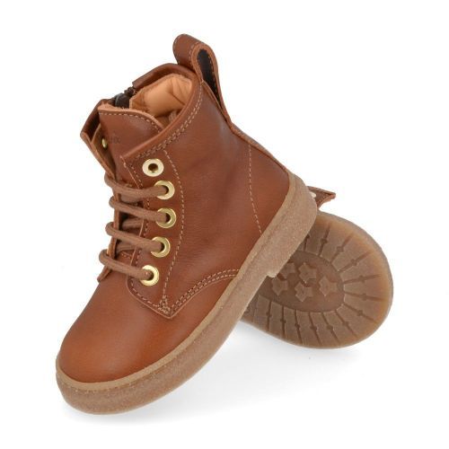 Ocra veterboot cognac  (veterboots cognac leder - 891) - Junior Steps
