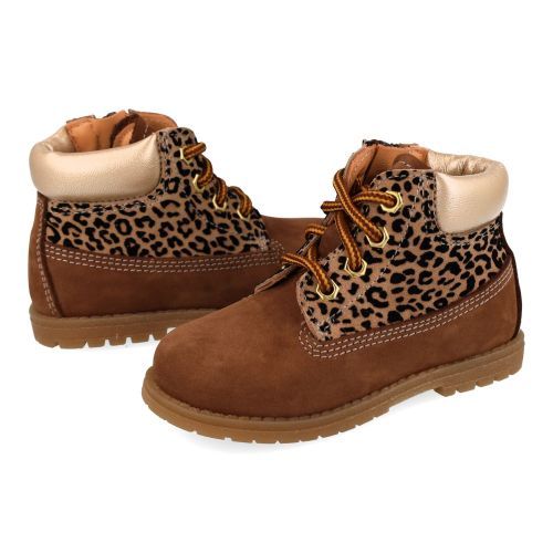 Ocra Bottines à lacets Brun Filles (664/11) - Junior Steps