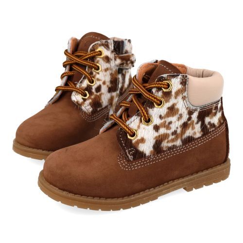 Ocra Bottines à lacets Brun Filles (664/3) - Junior Steps