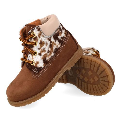 Ocra Bottines à lacets Brun Filles (664/3) - Junior Steps