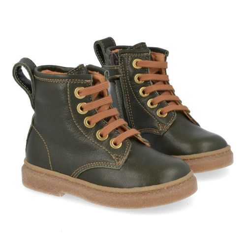 Ocra veterboot kaki  (veterboots kaki leder - 891) - Junior Steps