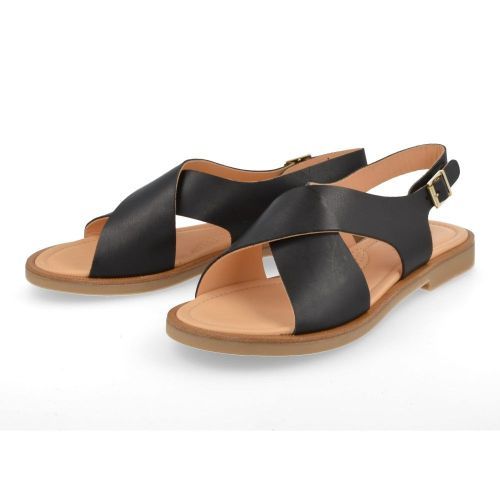 Ocra sandalen Zwart Meisjes ( - zwarte sandaalD446) - Junior Steps
