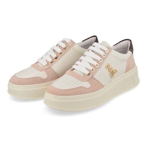 Patrizia pepe sneakers beige Meisjes (beige sneaker met goud Logo - PJ906.21) - Junior Steps