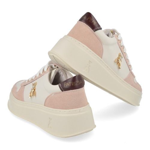Patrizia pepe sneakers beige Meisjes (beige sneaker met goud Logo - PJ906.21) - Junior Steps