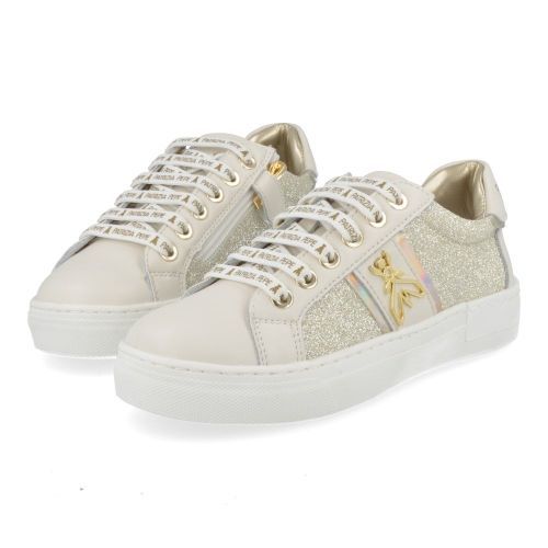 Patrizia pepe sneakers beige Meisjes ( - beige sneaker met goudPJ301.02) - Junior Steps