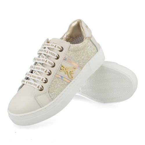 Patrizia pepe sneakers beige Meisjes ( - beige sneaker met goudPJ301.02) - Junior Steps