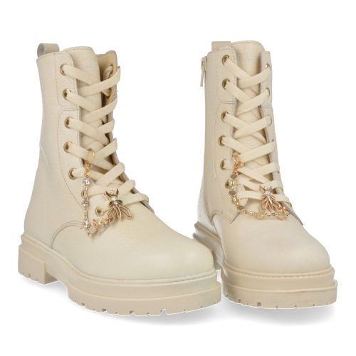 Patrizia pepe veterboot ecru Meisjes (Ecru bottines - PJ856.02) - Junior Steps