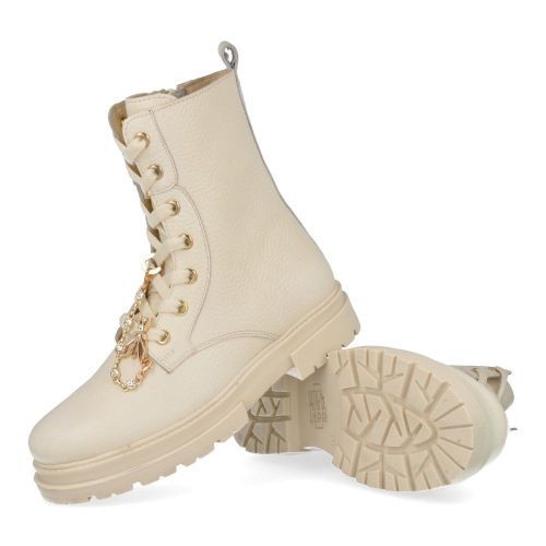 Patrizia pepe veterboot ecru Meisjes (Ecru bottines - PJ856.02) - Junior Steps