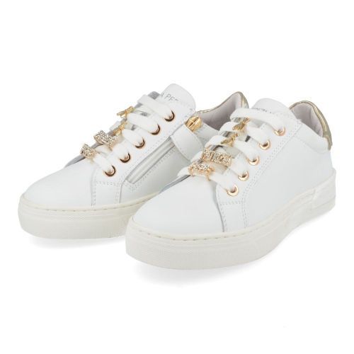 Patrizia pepe sneakers wit Meisjes ( - witte sneaker met goudPJ260.27) - Junior Steps
