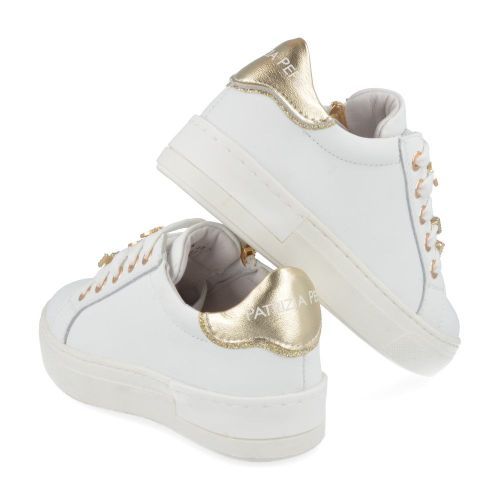 Patrizia pepe sneakers wit Meisjes ( - witte sneaker met goudPJ260.27) - Junior Steps