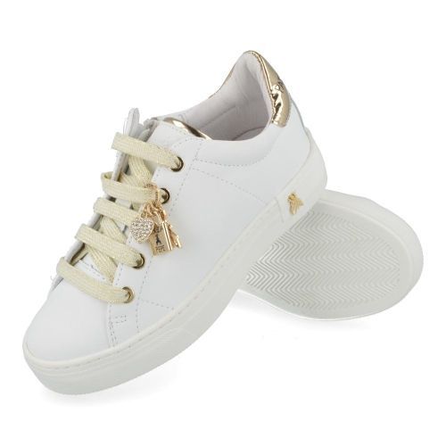 Patrizia pepe sneakers wit Meisjes ( - witte sneaker met goudPJ300.27) - Junior Steps