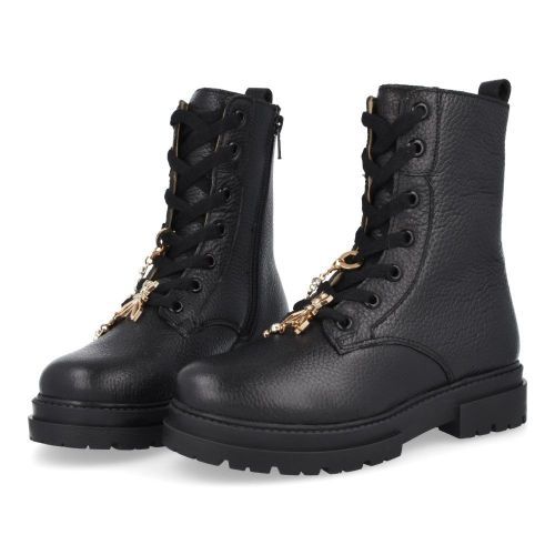 Patrizia pepe veterboot Zwart Meisjes (zwarte bottine - PJ856.31) - Junior Steps