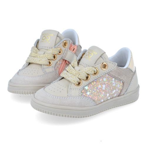 Pinocchio sneakers beige Meisjes (beige sneaker - P1543) - Junior Steps