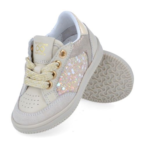 Pinocchio sneakers beige Meisjes (beige sneaker - P1543) - Junior Steps