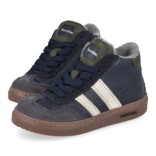 Pinocchio sneakers blauw Jongens (blauwe sneaker  - P1404 / U) - Junior Steps