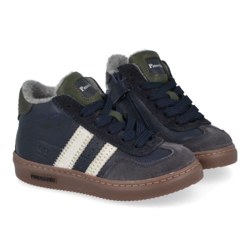 Pinocchio sneakers blauw Jongens (blauwe sneaker  - P1404 / U) - Junior Steps