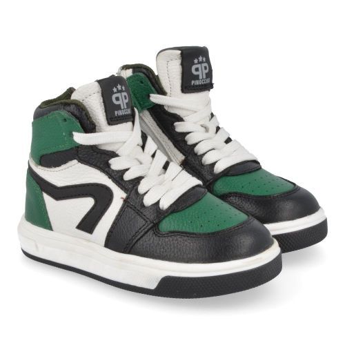 Pinocchio sneakers groen  ( - groene sneaker P1012) - Junior Steps