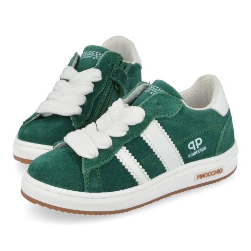 Pinocchio sneakers groen Jongens ( - groene sneaker P1811) - Junior Steps