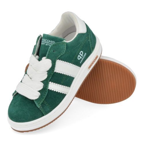 Pinocchio sneakers groen Jongens ( - groene sneaker P1811) - Junior Steps