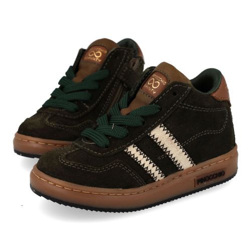 Pinocchio sneakers groen  (groene  sneaker  - P1102) - Junior Steps