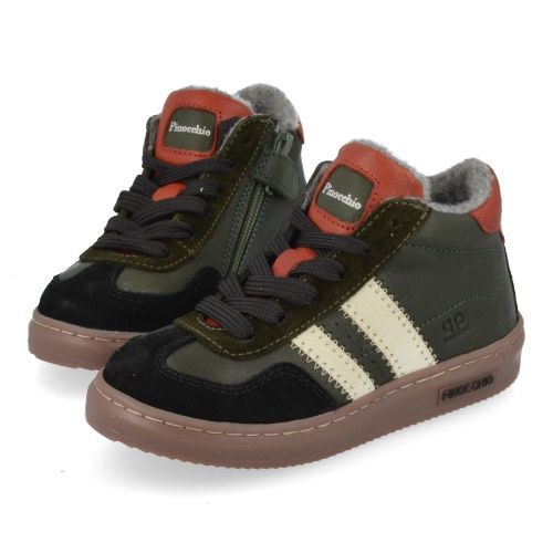 Pinocchio sneakers groen  (groene  sneaker  - P1404/B) - Junior Steps