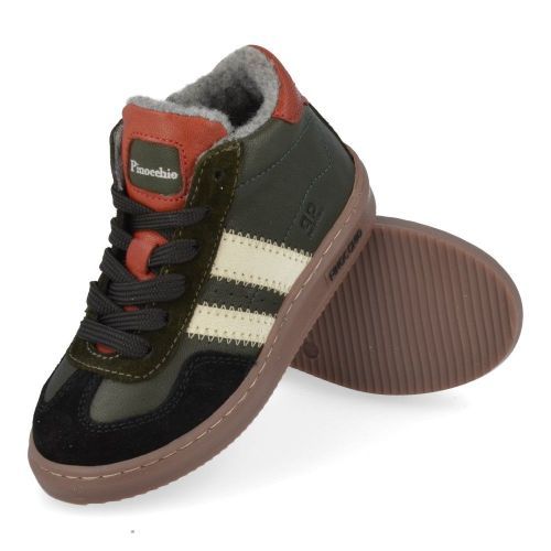 Pinocchio sneakers groen  (groene  sneaker  - P1404/B) - Junior Steps