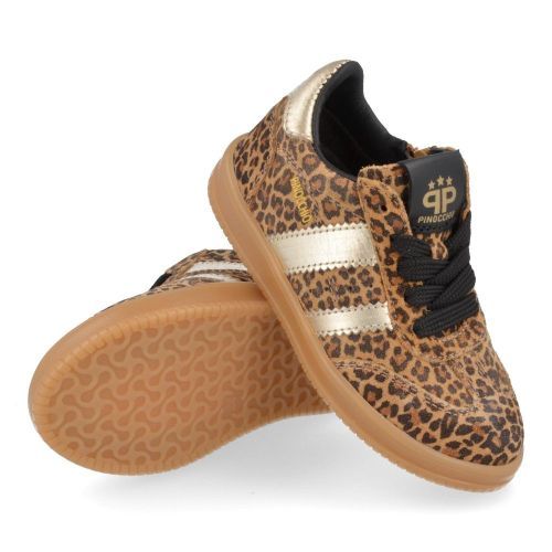 Pinocchio sneakers beige Meisjes ( - lage sneaker met leopard printP1511/U) - Junior Steps