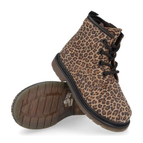 Pinocchio veterboot camel Meisjes (leopard suéde boots  - P1141) - Junior Steps