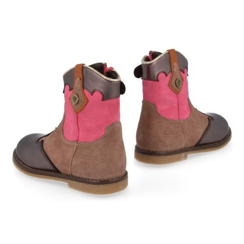 Pinocchio Short boots taupe Girls (P1674) - Junior Steps