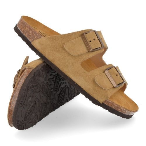 Plakton sandalen beige  ( - beige slipper met voetbed180010) - Junior Steps