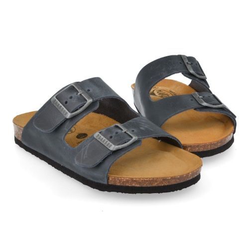 Plakton sandalen blauw Jongens ( - blauwe slipper met voetbed180010) - Junior Steps