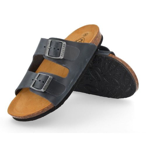Plakton sandalen blauw Jongens ( - blauwe slipper met voetbed180010) - Junior Steps
