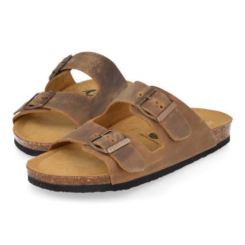 Plakton sandalen camel Jongens ( - camel slipper met voetbed180010) - Junior Steps