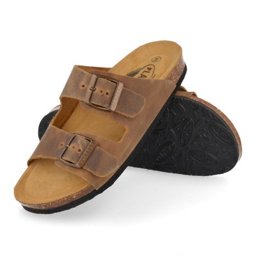 Plakton sandalen camel Jongens ( - camel slipper met voetbed180010) - Junior Steps