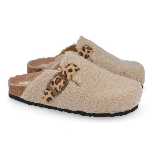 Plakton Pantoffels beige Meisjes ( - fluffy slipper met voetbed181539 Winona) - Junior Steps