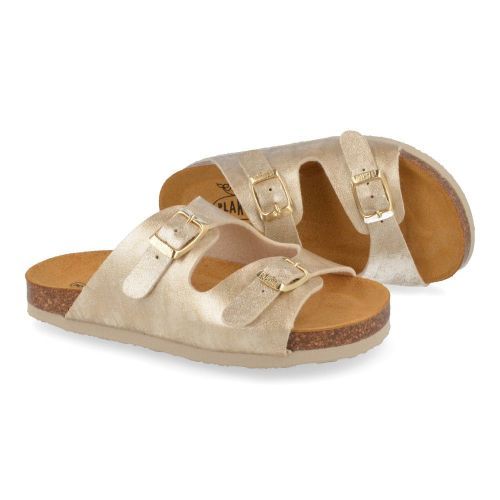 Plakton sandalen GOUD Meisjes ( - goud slipper met voetbed130047) - Junior Steps