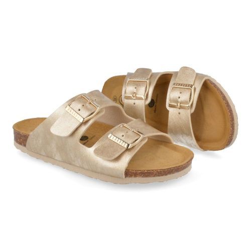 Plakton sandalen GOUD Meisjes ( - gouden slipper met voetbed180010) - Junior Steps
