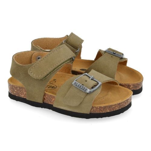 Plakton sandalen kaki Jongens ( - kindersandalen kaki suede125477) - Junior Steps