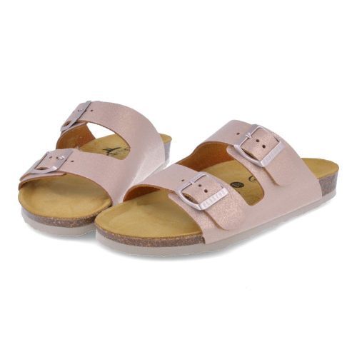 Plakton sandalen roze Meisjes (rozé slipper met voetbed - 180010) - Junior Steps