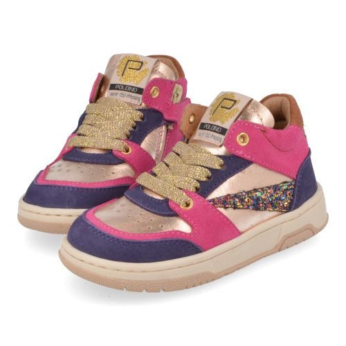 Poldino sneakers GOUD Meisjes (beige gouden sneaker  - 6616) - Junior Steps