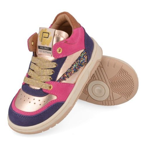 Poldino sneakers GOUD Meisjes (beige gouden sneaker  - 6616) - Junior Steps