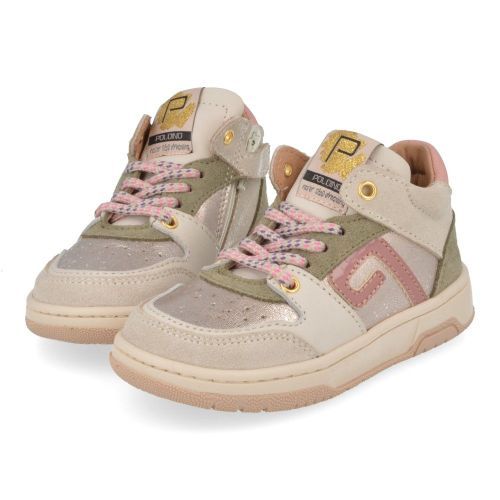 Poldino sneakers GOUD Meisjes (beige gouden sneaker  - 6892) - Junior Steps